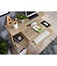 Wohnling computer bureau DENNIS Sonoma eik 94 x 90 x 48 cm met toetsenbord plank | Laptop tafel zonder wielen met top | Pc-tafel met ruimtebesparende printer tray | Bureau voor kleine ruimtes