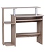 Wohnling computer bureau DENNIS Sonoma eik 94 x 90 x 48 cm met toetsenbord plank | Laptop tafel zonder wielen met top | Pc-tafel met ruimtebesparende printer tray | Bureau voor kleine ruimtes