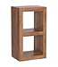 Wohnling plank MUMBAI massief hout sheesham 88cm hoog 2 planken design houten plank natuurproduct bijzettafel landhuisstijl