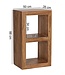 Wohnling plank MUMBAI massief hout sheesham 88cm hoog 2 planken design houten plank natuurproduct bijzettafel landhuisstijl