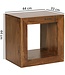 Wohnling staande rekken massief hout Sheesham 44cm high cube plank Ontwerp houten plank natuurlijk product tafel landelijke stijl
