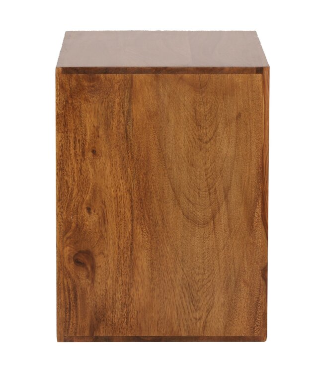 Wohnling staande rekken massief hout Sheesham 44cm high cube plank Ontwerp houten plank natuurlijk product tafel landelijke stijl