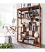 Wohnling boekenplank MUMBAI massief houten sheesham 115 x 180 cm woonkamer plank opbergvakken design landhuisstijl staande plank