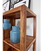 Wohnling boekenplank MUMBAI massief houten sheesham 115 x 180 cm woonkamer plank opbergvakken design landhuisstijl staande plank