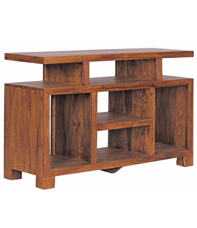 Wohnling WOONEND  dressoir MUMBAI Sheesham massief hout 115 x 76 x 40 cm landelijke stijl Tv-ladekast met opbergvakken | TV-meubel Buffetkast echt hout met 4 poten