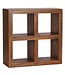 Wohnling staande rekken massief hout Sheesham 82 cm hoog 4 verdiepingen Ontwerp houten plank natuurlijk product tafel landelijke stijl