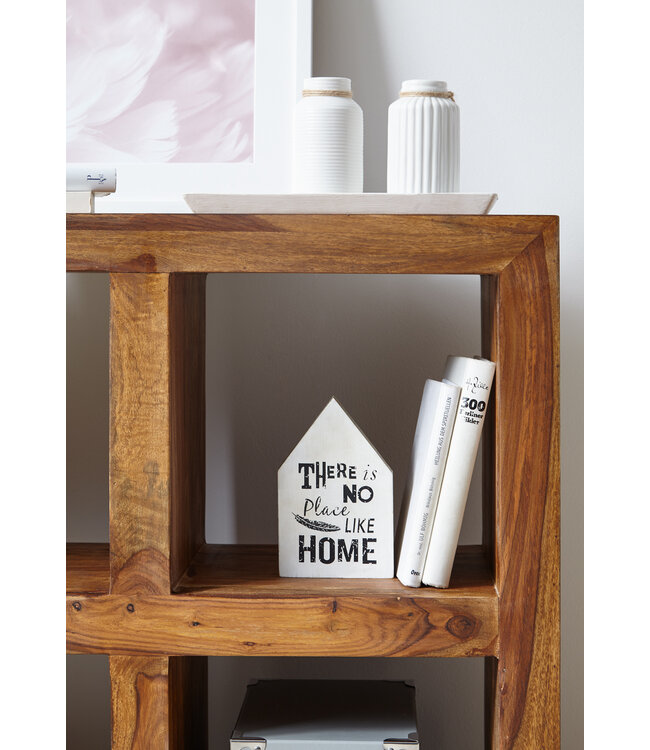 Wohnling staande rekken massief hout Sheesham 82 cm hoog 4 verdiepingen Ontwerp houten plank natuurlijk product tafel landelijke stijl
