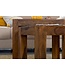 Wohnling set van 3 bijzettafels massief hout Sheesham woonkamertafel landelijke stijl bijzettafel donkerbruin natuurlijk hout