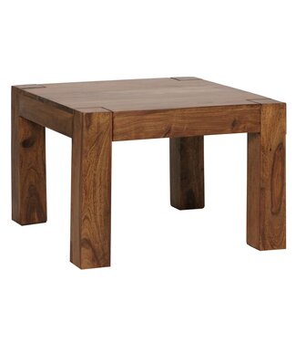 Wohnling Salontafel MUMBAI sheeshamhout bruin 60x60 cm