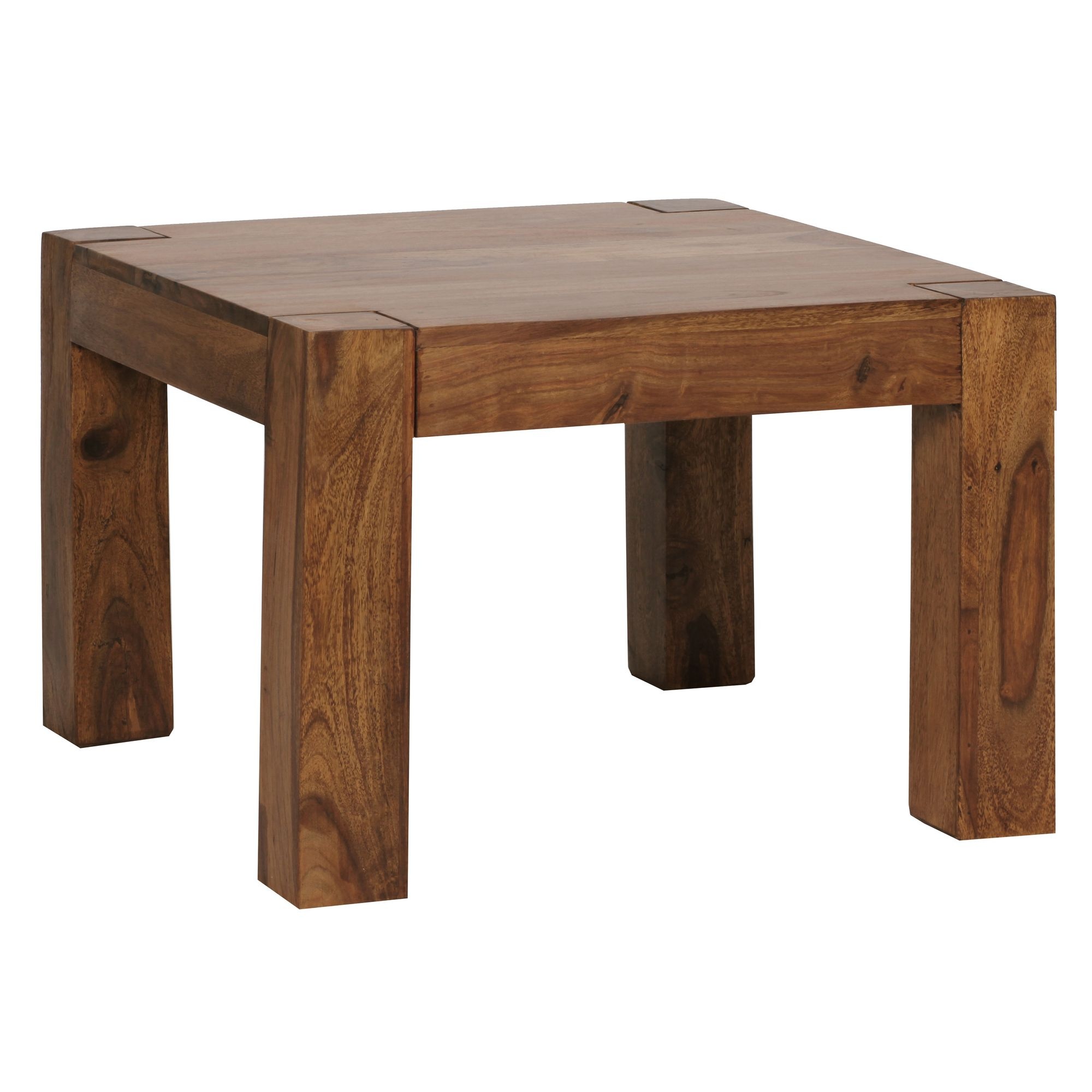 Salontafel MUMBAI sheeshamhout bruin 60x60 cm