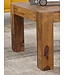 Wohnling salontafel MUMBAI massief houten sheesham 60 cm brede salontafel design donkerbruin landhuisstijl bijzettafel