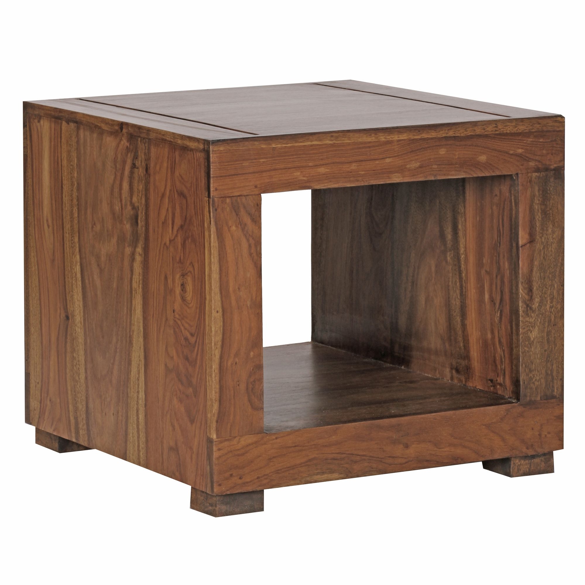 Salontafel sheeshamhout bruin 50x50 cm