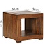 Wohnling salontafel massief hout Sheesham 50 cm breed salontafel ontwerp donkerbruin landelijke stijl tafel