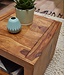 Wohnling salontafel massief hout Sheesham 50 cm breed salontafel ontwerp donkerbruin landelijke stijl tafel