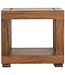 Wohnling salontafel massief hout Sheesham 50 cm breed salontafel ontwerp donkerbruin landelijke stijl tafel