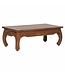 Wohnling salontafel massief hout Sheesham 110 cm breed salontafel design donkerbruin landelijke stijl bijzettafel