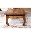Wohnling salontafel massief hout Sheesham 110 cm breed salontafel design donkerbruin landelijke stijl bijzettafel