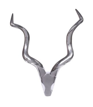 Wohnling Wanddecoratie hert aluminium zilver 110 cm