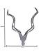 Wohnling Stag L wanddecoratie Deer 80cm aluminium zilver aluminium wanddecoratie Antler Ontwerp Decoratie