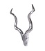 Wohnling Stag L wanddecoratie Deer 80cm aluminium zilver aluminium wanddecoratie Antler Ontwerp Decoratie