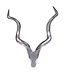 Wohnling Stag L wanddecoratie Deer 80cm aluminium zilver aluminium wanddecoratie Antler Ontwerp Decoratie