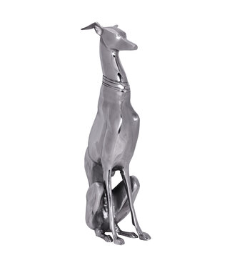 Wohnling Decoratiebeeld windhond aluminium zilver