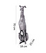 Wohnling decoratie ontwerp hond gemaakt van aluminium zilver windhond sculptuur hond standbeeld