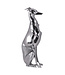 Wohnling decoratie ontwerp hond gemaakt van aluminium zilver windhond sculptuur hond standbeeld