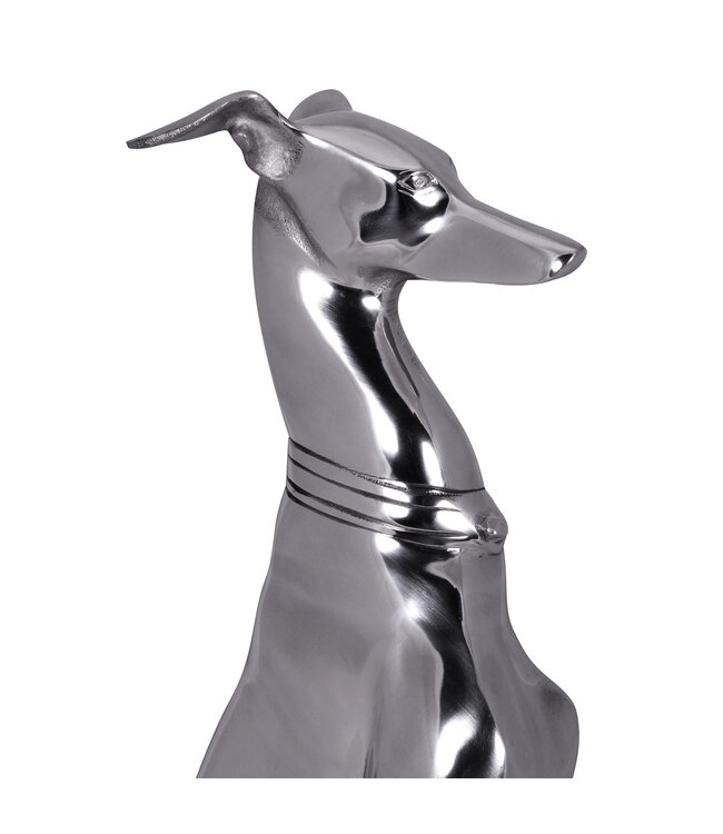 Wohnling decoratie ontwerp hond gemaakt van aluminium zilver windhond sculptuur hond standbeeld