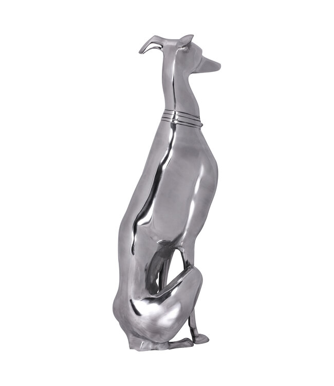 Wohnling decoratie ontwerp hond gemaakt van aluminium zilver windhond sculptuur hond standbeeld