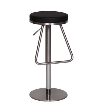Wohnling Barkruk zwart roestvrij staal 79 cm - WL1.291