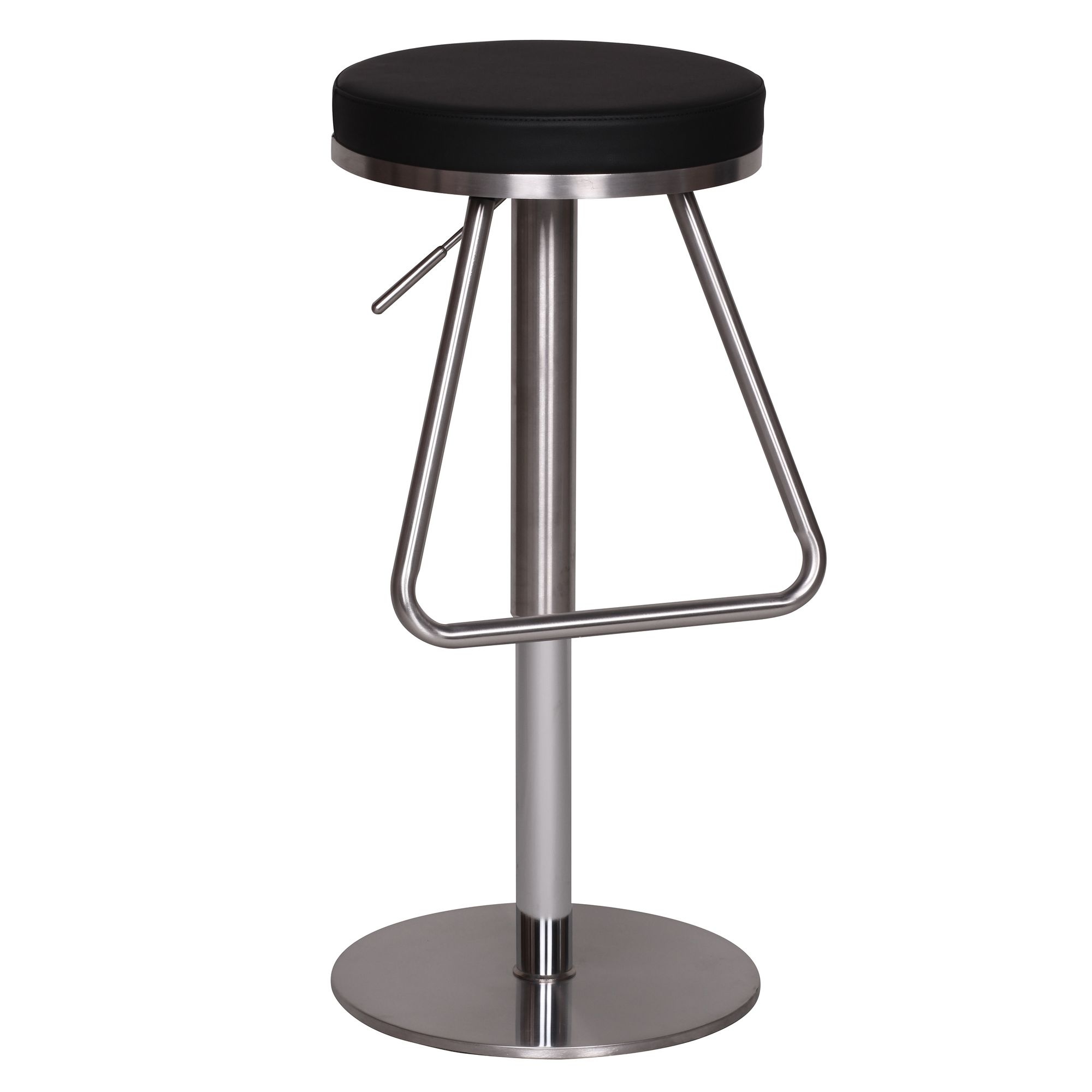 Barkruk zwart roestvrij staal 79 cm