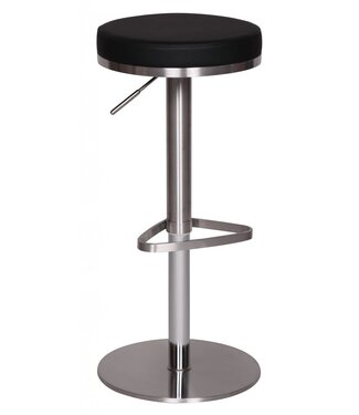 Wohnling Barkruk zwart roestvrij staal 82 cm - WL1.293