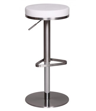 Wohnling Barkruk wit roestvrij staal 82 cm - WL1.294