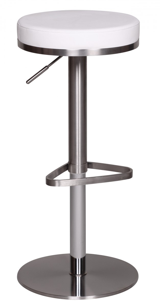 Barkruk wit roestvrij staal 82 cm