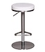 Wohnling Duurzame M7 Barkruk roestvrij witte stoel moderne kruk verstelbare design barkruk draaibare stabiel