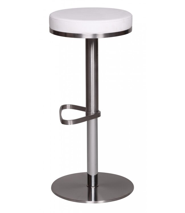 Wohnling Duurzame M7 Barkruk roestvrij witte stoel moderne kruk verstelbare design barkruk draaibare stabiel