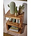 Wohnling bijzettafel MUMBAI massief houten Sheesham S Cube 60cm hoge salontafel design bruine salontafel in landelijke stijl