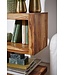 Wohnling bijzettafel MUMBAI massief houten Sheesham S Cube 60cm hoge salontafel design bruine salontafel in landelijke stijl