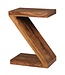 Wohnling tafel massief hout Sheesham Z Cube 59cm hoog salontafel ontwerp bruin landelijke stijl salontafel