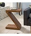 Wohnling tafel massief hout Sheesham Z Cube 59cm hoog salontafel ontwerp bruin landelijke stijl salontafel