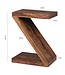 Wohnling tafel massief hout Sheesham Z Cube 59cm hoog salontafel ontwerp bruin landelijke stijl salontafel