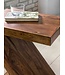 Wohnling tafel massief hout Sheesham Z Cube 59cm hoog salontafel ontwerp bruin landelijke stijl salontafel