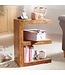 Wohnling bijzettafel MUMBAI massief houten Sheesham E Cube 60cm hoge salontafel design bruine salontafel in landelijke stijl
