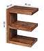 Wohnling bijzettafel MUMBAI massief houten Sheesham E Cube 60cm hoge salontafel design bruine salontafel in landelijke stijl