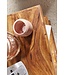 Wohnling bijzettafel MUMBAI massief houten Sheesham E Cube 60cm hoge salontafel design bruine salontafel in landelijke stijl