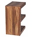 Wohnling bijzettafel MUMBAI massief houten Sheesham E Cube 60cm hoge salontafel design bruine salontafel in landelijke stijl