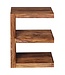Wohnling bijzettafel MUMBAI massief houten Sheesham E Cube 60cm hoge salontafel design bruine salontafel in landelijke stijl