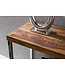 Wohnling console tafel GUNA massief houten sheesham console met metalen poten bureau 120x45 cm landelijke stijl dressoir modern massief echt hout natuurlijk dressoir PC tafel secretaire tafel hal