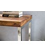 Wohnling console tafel GUNA massief houten sheesham console met metalen poten bureau 120x45 cm landelijke stijl dressoir modern massief echt hout natuurlijk dressoir PC tafel secretaire tafel hal